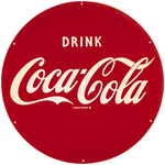 "COCA-COLA" LARGE "LOLLIPOP" ADVERTISING SIGN.