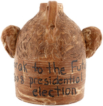 "BARAK (SIC) TO THE FUTURE 2008 PRESIDENTIAL ELECTION" OBAMA CERAMIC FACE JUG.