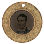 LINCOLN AND HAMLIN TWO-SIDED FERROTYPE DeWITT 1860-90.