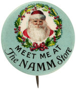 SCARCE SANTA WITH IMPRINT "MEET ME AT THE NAMM STORE."