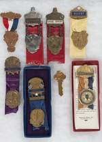 EIGHT DEMOCRATIC NATIONAL CONVENTION BADGES FROM 1916-1968.