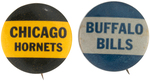 CHICAGO HORNETS 1949 & BUFFALO BILLS 1948 ALL-AMERICAN FOOTBALL CONFERENCE PAIR.