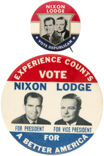 CAMPAIGN BUTTONS (11) 1960-1984 AND FIVE CAUSE BUTTONS INCLUDING SCARCE PROHIBITION.