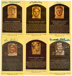 BASEBALL HOF MEMBERS SIGNED POSTCARD LOT.