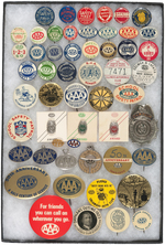 AAA AUTOMOBILE CLUB OF AMERICA 54 PIECE LIFETIME COLLECTION FROM C. 1902 INTO 1950s.