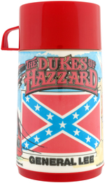"THE DUKES OF HAZZARD" UNUSED METAL LUNCHBOX WITH THERMOS.