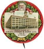 RARE AND EARLY SANTA CLAUS BUTTON C. 1900.