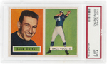 1957 TOPPS #138 JOHNNY UNITAS ROOKIE CARD PSA NM 7.