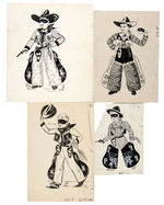 LONE RANGER COLLEGEVILLE COSTUME CATALOG ORIGINAL ART LOT.