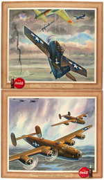 WORLD WAR II "COCA-COLA" PLANES IN COMBAT PRINT LOT.