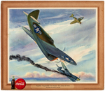 WORLD WAR II "COCA-COLA" PLANES IN COMBAT PRINT LOT.