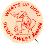 BUGS BUNNY RARE LATE 1960s ADVERTISING BUTTON FOR KOOL-AID.