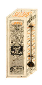 "SAUER'S" VANILLA EXTRACT WOOD THERMOMETER.