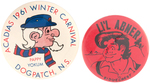 AL CAPP CHARACTERS PAPPY YOKUM AND LI'L ABNER PAIR OF LOCAL EVENT BUTTONS.
