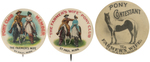 THREE SCARCE CLUB BUTTONS FROM THE PUBLICATION "THE FARMER'S WIFE."