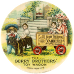 "THE BERRY BROTHERS' TOY WAGON" CLASSIC SUPERB COLOR POCKET MIRROR.