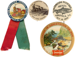 FOUR EXCEPTIONALLY NICE AND SCARCE RAILROAD BUTTONS 1900-C. 1910.