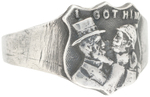 WWI RING SHOWS UNCLE SAM STRANGLING THE KAISER.