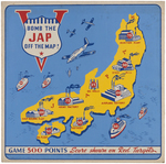 WORLD WAR II "BOMB THE JAP OFF THE MAP" ANTI-JAPANESE TARGET GAME.