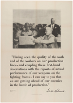 WORLD WAR II PRODUCTION POSTER FEATURING FDR & GENERAL OMAR BRADLEY.