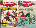 THE AMAZING SPIDER-MAN SILVER AGE LOT OF TEN ISSUES.