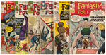 THE FANTASTIC FOUR SILVER AGE LOT OF TEN ISSUES.