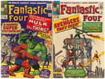 THE FANTASTIC FOUR SILVER AGE LOT OF TEN ISSUES.