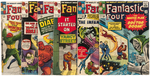 THE FANTASTIC FOUR SILVER AGE LOT OF TEN ISSUES.