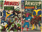 THE AVENGERS SILVER AGE LOT OF TEN ISSUES.