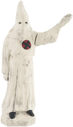 LARGE KU KLUX KLAN PLASTER STATUE WITH REMOVABLE ARM.