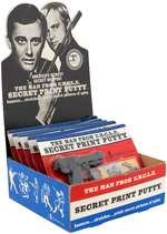 "THE MAN FROM U.N.C.L.E. SECRET PRINT PUTTY" STORE DISPLAY.