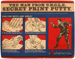 "THE MAN FROM U.N.C.L.E. SECRET PRINT PUTTY" STORE DISPLAY.