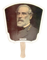 "ROBERT E. LEE" FULL COLOR PORTRAIT FAN c. 1913 50TH ANNIVERSARY.