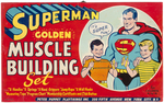 "SUPERMAN GOLDEN MUSCLE BUILDING SET."