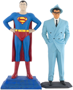 GEORGE REEVES AS SUPERMAN & CLARK KENT CUSTOM FIGURE PAIR BY TERRY REYNOLDS.