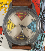 "REIGN OF THE SUPERMEN" BOXED FOSSIL WATCH SET MULTI-SIGNED BY COMIC BOOK CREATORS.