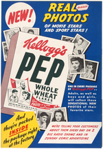 "KELLOGG'S PEP REAL PHOTOS" FOLDER POSTER WITH SUPERMAN.