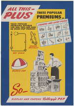 "KELLOGG'S PEP REAL PHOTOS" FOLDER POSTER WITH SUPERMAN.