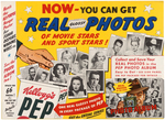 "KELLOGG'S PEP REAL PHOTOS" FOLDER POSTER WITH SUPERMAN.