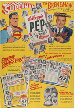 "KELLOGG'S PEP REAL PHOTOS" FOLDER POSTER WITH SUPERMAN.