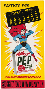 SUPERMAN "KELLOGG'S PEP" CEREAL 1946 PROMO BLOTTER.