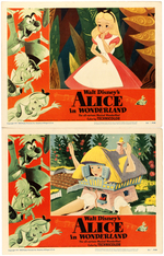 DISNEY'S "ALICE IN WONDERLAND" LOBBY CARD SET.