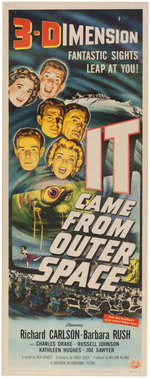 "IT CAME FROM OUTER SPACE" INSERT POSTER & SNIPE.