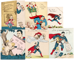 "SUPERMAN" VINTAGE GREETING CARD LOT.