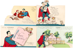 "SUPERMAN" VINTAGE GREETING CARD LOT.