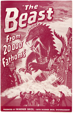 "THE BEAST FROM 20,000 FATHOMS" PRESSBOOK.