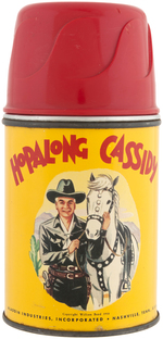 "HOPALONG CASSIDY" METAL LUNCHBOX & THERMOS (COLOR VARIETY).