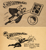 "SUPERMAN-TIM" ENVELOPE PAIR.