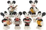 MICKEY MOUSE BISQUE BAND FIGURINE SET.