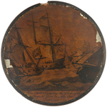 HISTORICAL WAR OF 1812 BATTLE OF LAKE ERIE TWO SIDED SNUFF BOX.